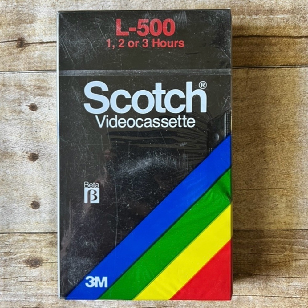 Scotch 3M L-500 Beta Videocassette Blank Tape 1 2 or 3‎ Hours New Sealed USA